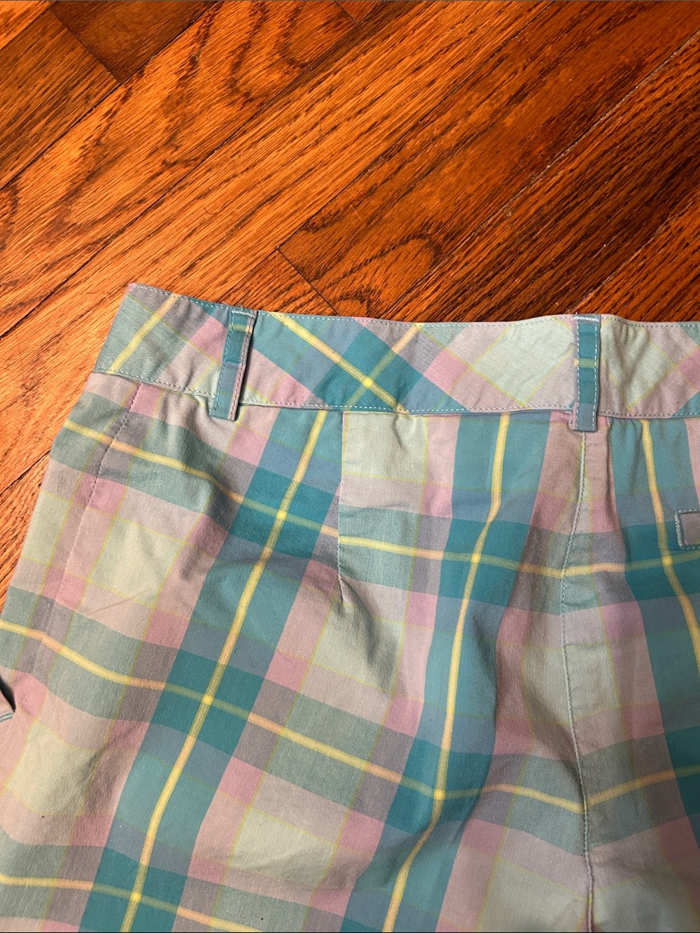 Lilly Pulitzer Pastel Plaid Women’s Bermuda Shorts - Aqua, Pink, Yellow Size 2P - Picture 16 of 16